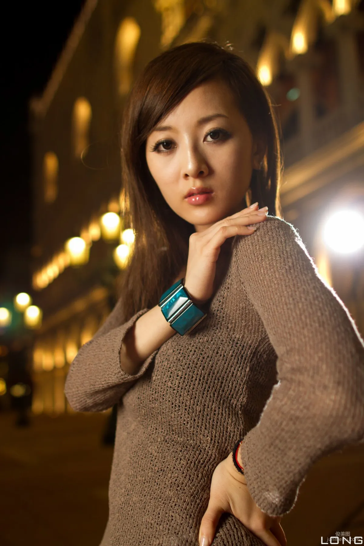 Zhang Yunfei/Guozi MM "Hong Kong and Macau Trip" Long Dress Night Shoot Photo Set photo 32