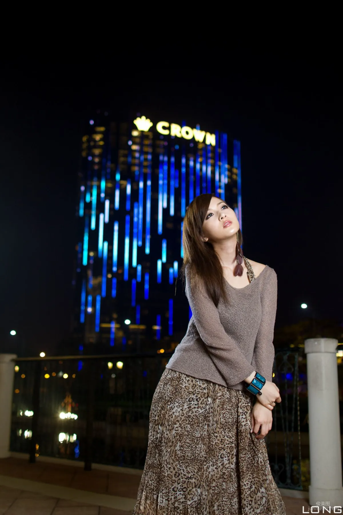 Zhang Yunfei/Guozi MM "Hong Kong and Macau Trip" Long Dress Night Shoot Photo Set photo 43