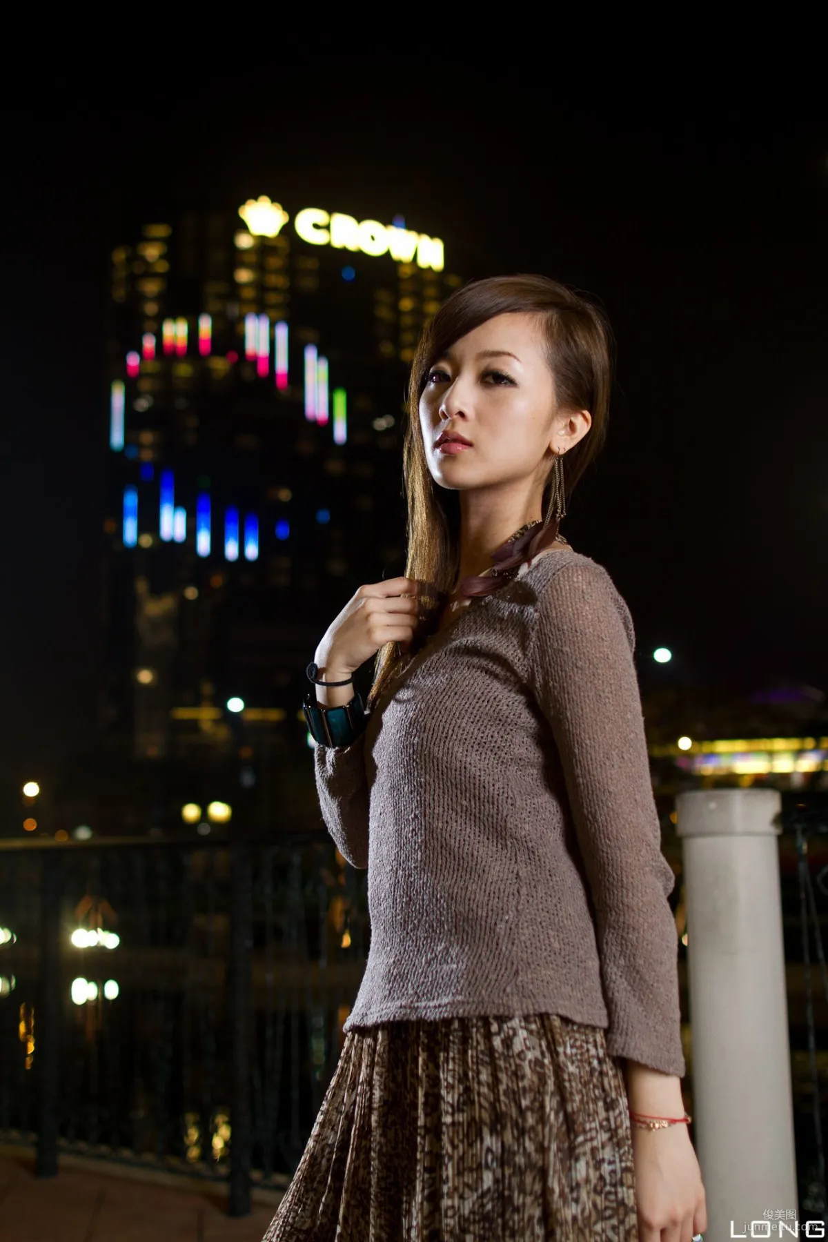 Zhang Yunfei/Guozi MM "Hong Kong and Macau Trip" Long Dress Night Shoot Photo Set photo 39