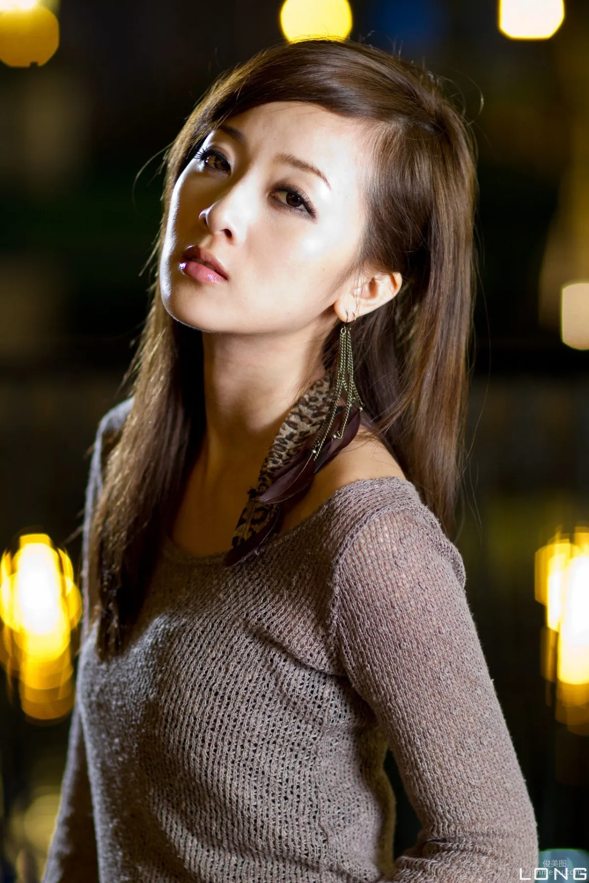 Zhang Yunfei/Guozi MM "Hong Kong and Macau Trip" Long Dress Night Shoot Photo Set photo 58