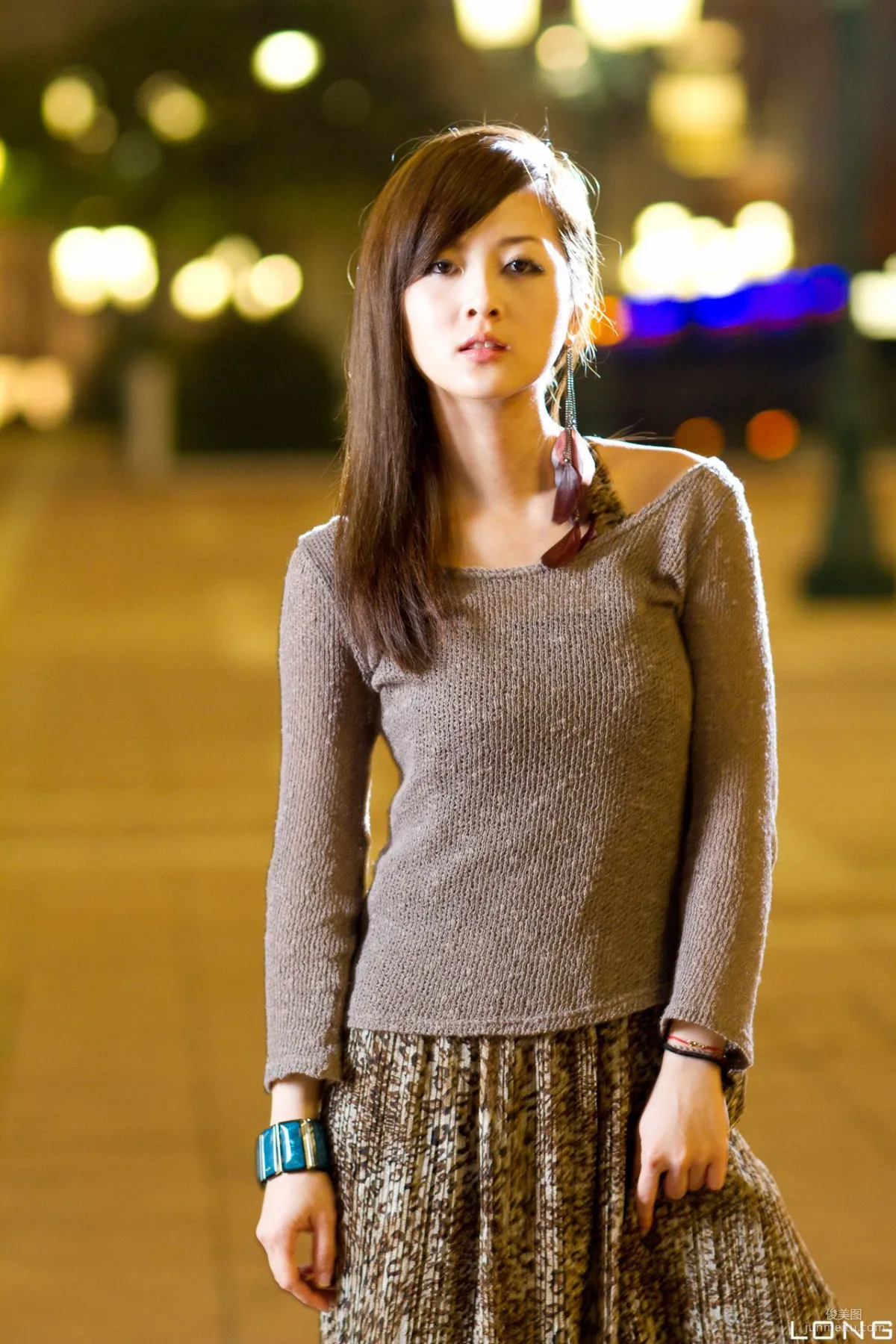 Zhang Yunfei/Guozi MM "Hong Kong and Macau Trip" Long Dress Night Shoot Photo Set photo 21