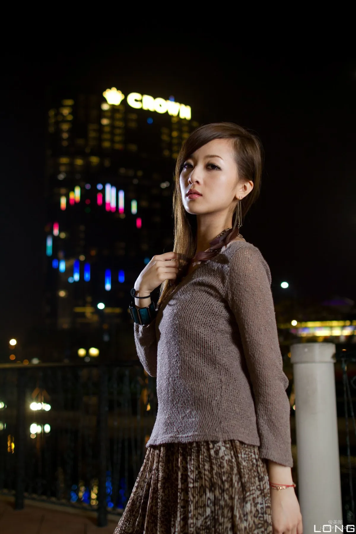 Zhang Yunfei/Guozi MM "Hong Kong and Macau Trip" Long Dress Night Shoot Photo Set photo 38