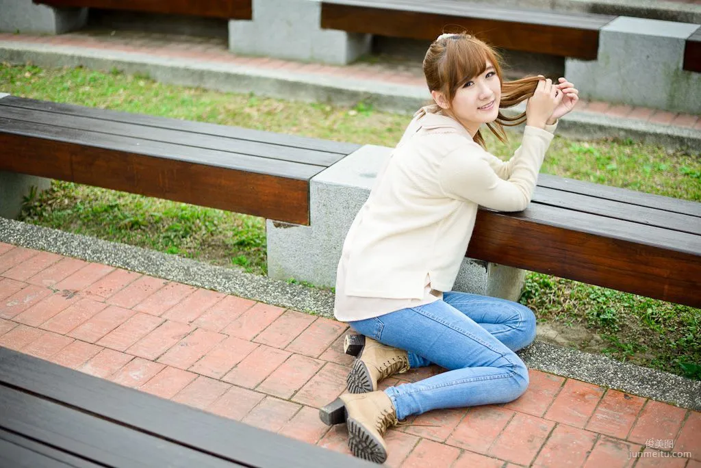 Taiwan Beauty Li Sixian Shilin Official Residence Sweet Outdoor Photo Set photo 7