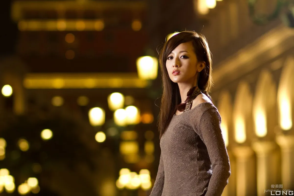 Zhang Yunfei/Guozi MM "Hong Kong and Macau Trip" Long Dress Night Shoot Photo Set photo 23