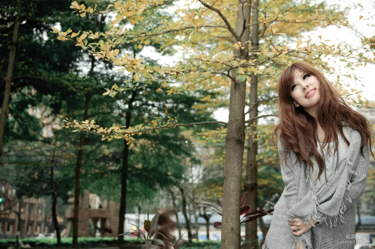 Taiwan Beauty Model Xiao Mi Kate su Fresh Street Snap Photo Set Pictures photo 33