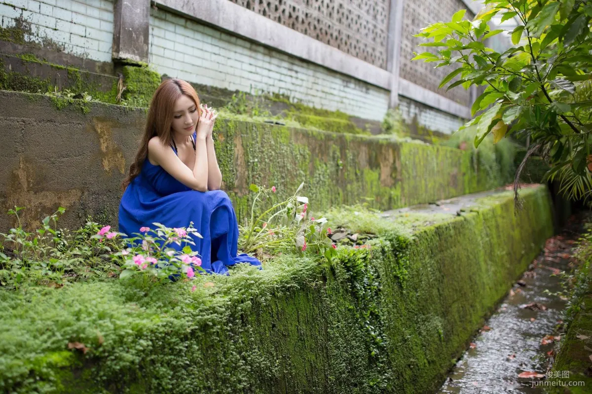 Taiwan Zhao Yun Syuan "Top Grade Blue Long Dress Goddess" Photo Set photo 76