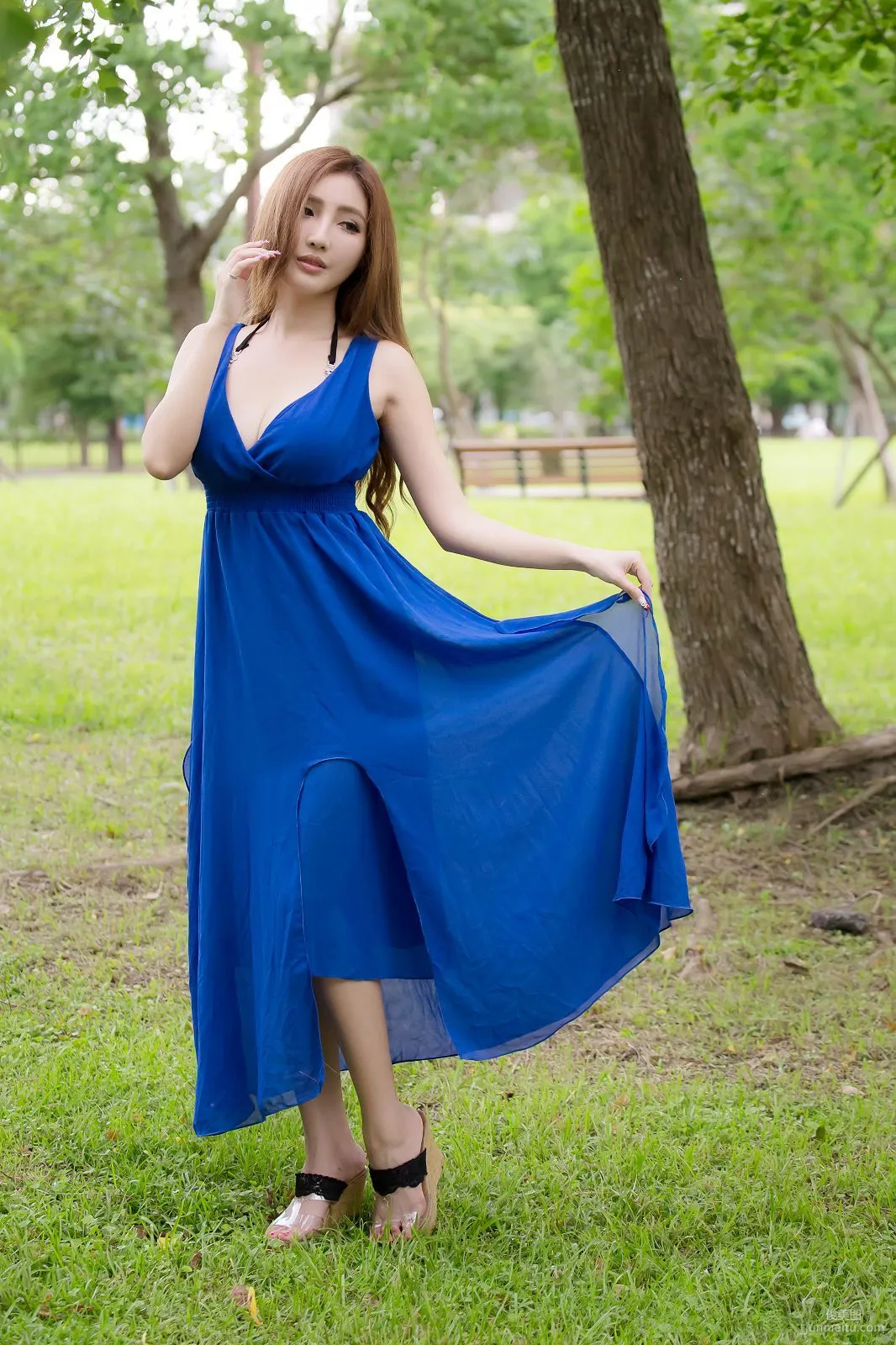 Taiwan Zhao Yun Syuan "Top Grade Blue Long Dress Goddess" Photo Set photo 11