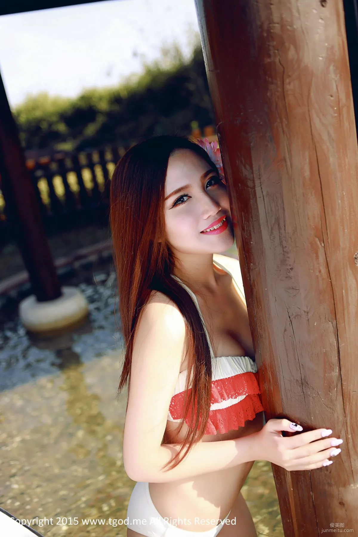 Xia Jing, Lu Siyu, Hu Yanqi, Goddesses Arrive: Jiayu Mountain Lake Hot Spring, Three Goddesses' Exclusive Goddess Pool [TGOD] Photo Set photo 28