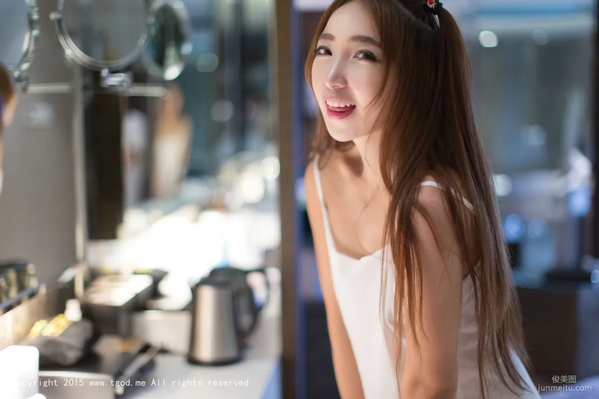 Huang Xinyuan chobits Summer Sexy Private Shoot Black Stockings, Teaching Whip, Bathroom Series [TGOD] Photo Set photo 27