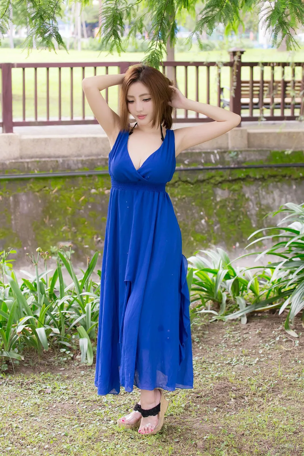 Taiwan Zhao Yun Syuan "Top Grade Blue Long Dress Goddess" Photo Set photo 39