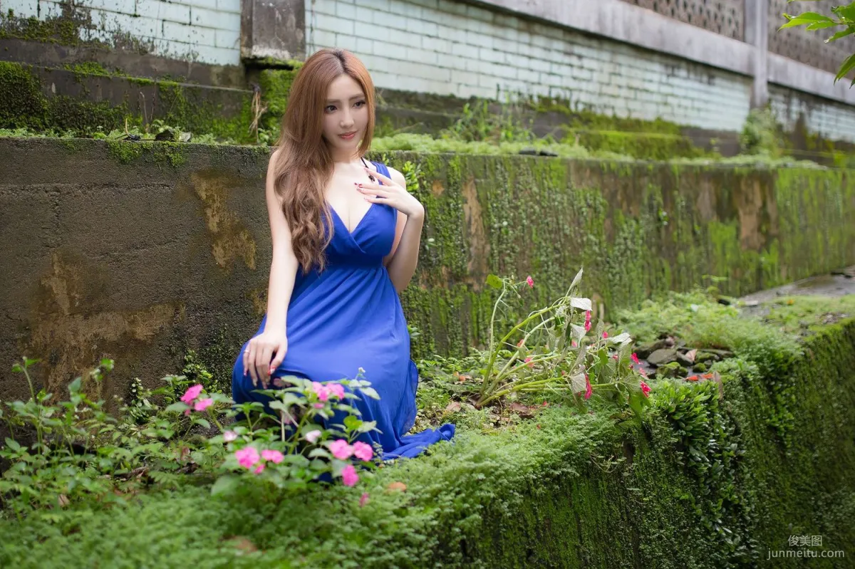 Taiwan Zhao Yun Syuan "Top Grade Blue Long Dress Goddess" Photo Set photo 74