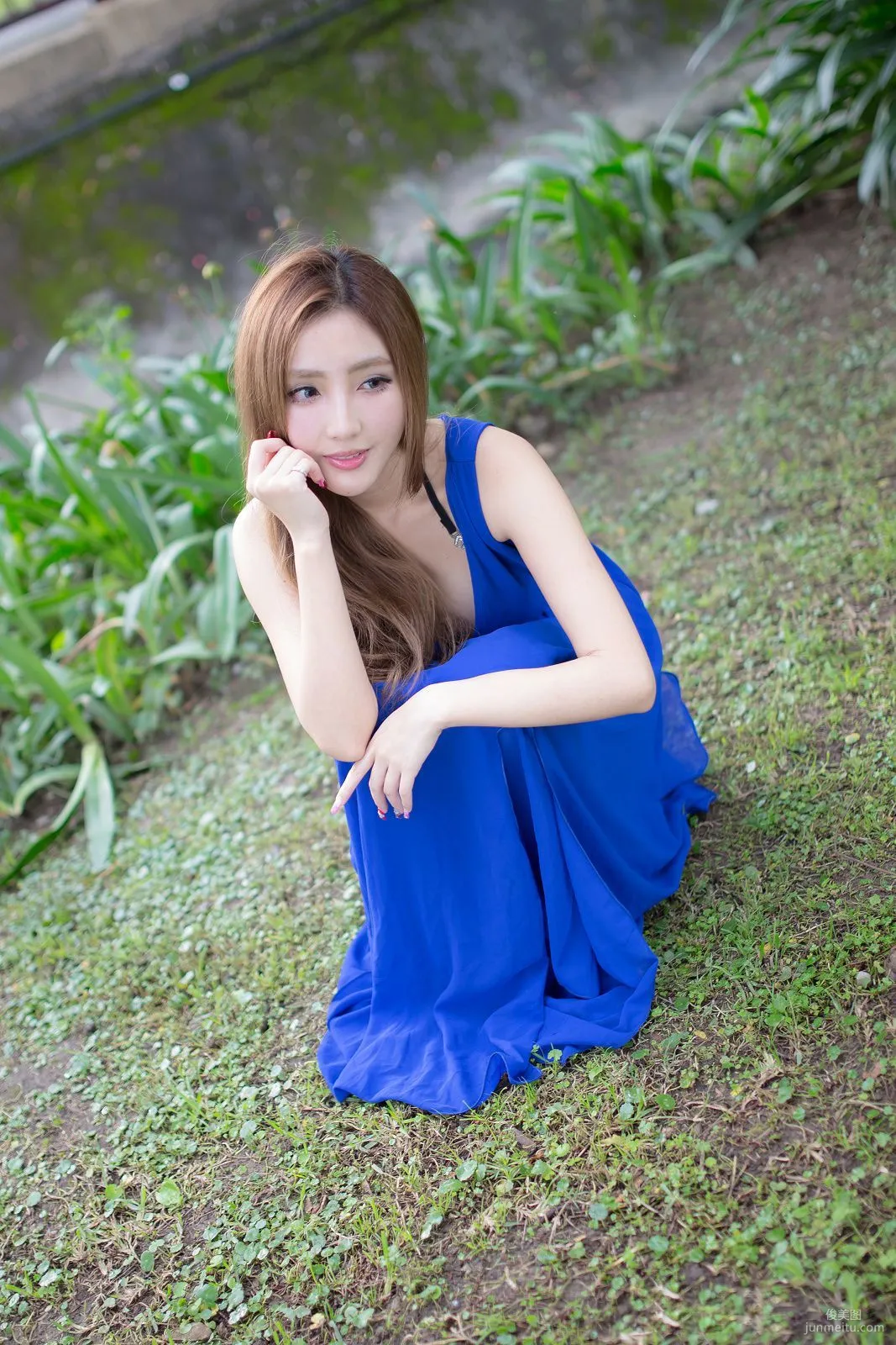 Taiwan Zhao Yun Syuan "Top Grade Blue Long Dress Goddess" Photo Set photo 46