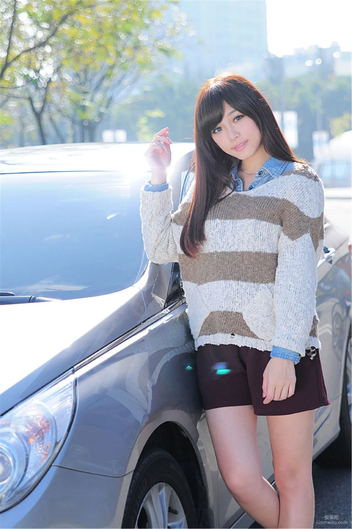 Taiwan Mingde High School Campus Beauty Liang Liang, Campus Street Snap Photo Set photo 11