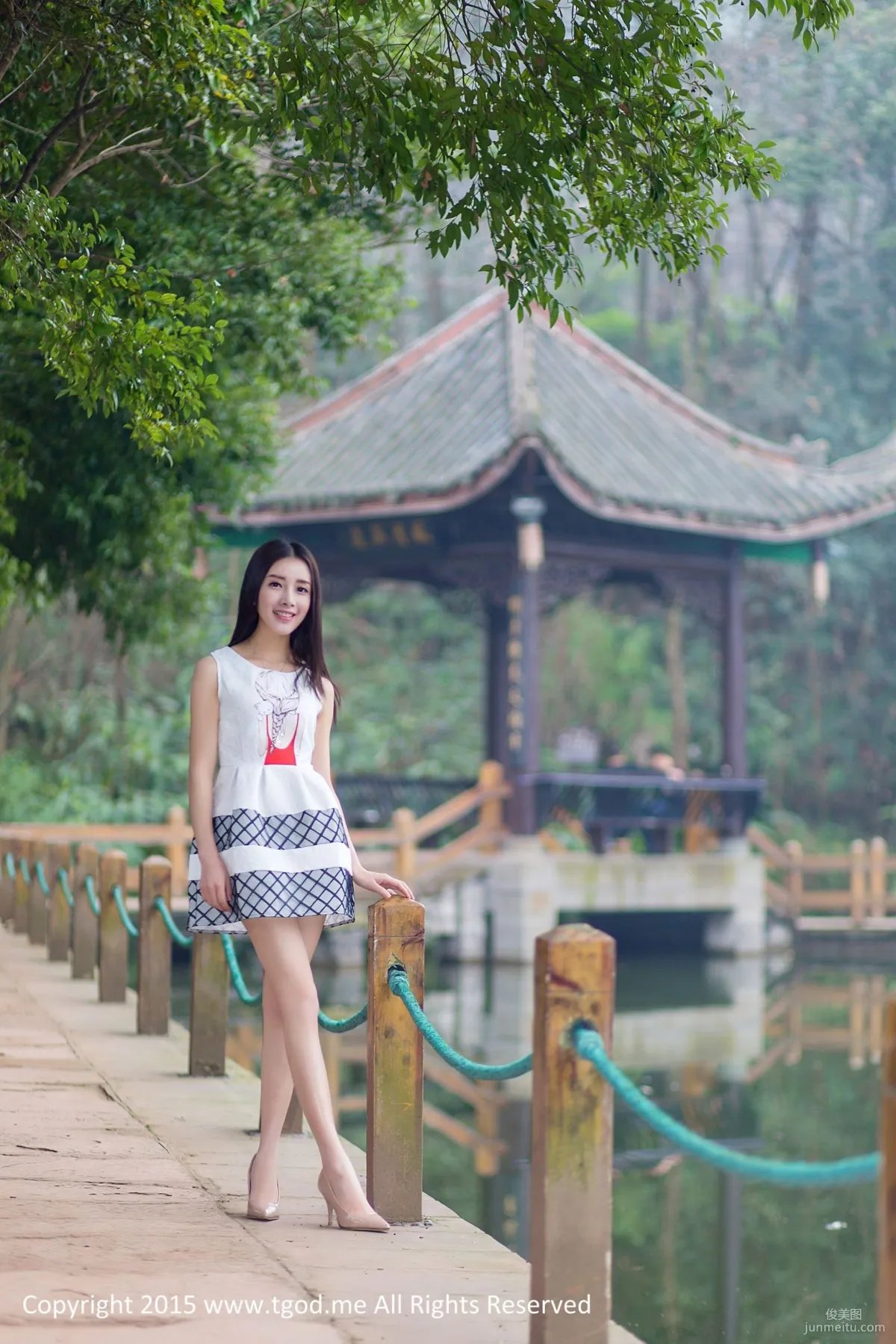 Liang Jingying, Li Ke Goddess Arrives Emeishan Hongzhushan Hot Spring Wu Meiniang Legend [TGOD] Photo Set photo 46
