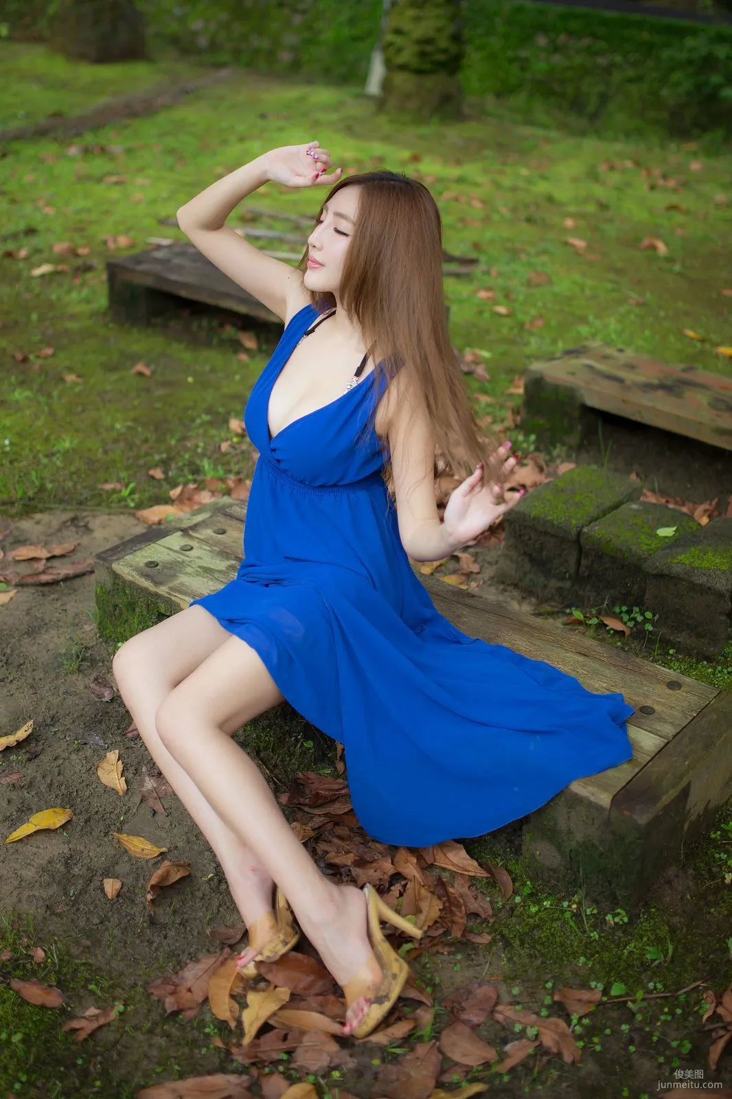 Taiwan Zhao Yun Syuan "Top Grade Blue Long Dress Goddess" Photo Set photo 124