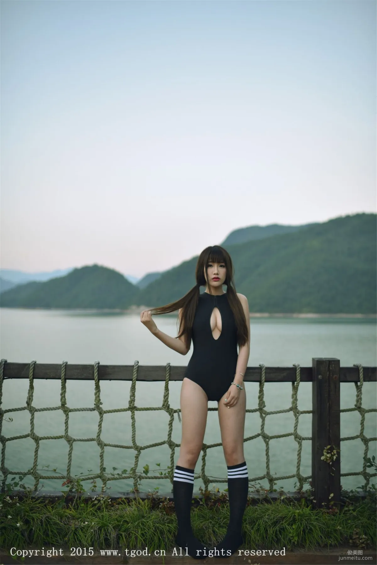 Akiki Zhu Ruomu, Yunman Travel Shoot, Gymnastics Suit and School Swimsuit Series [TGOD] Photo Set photo 45