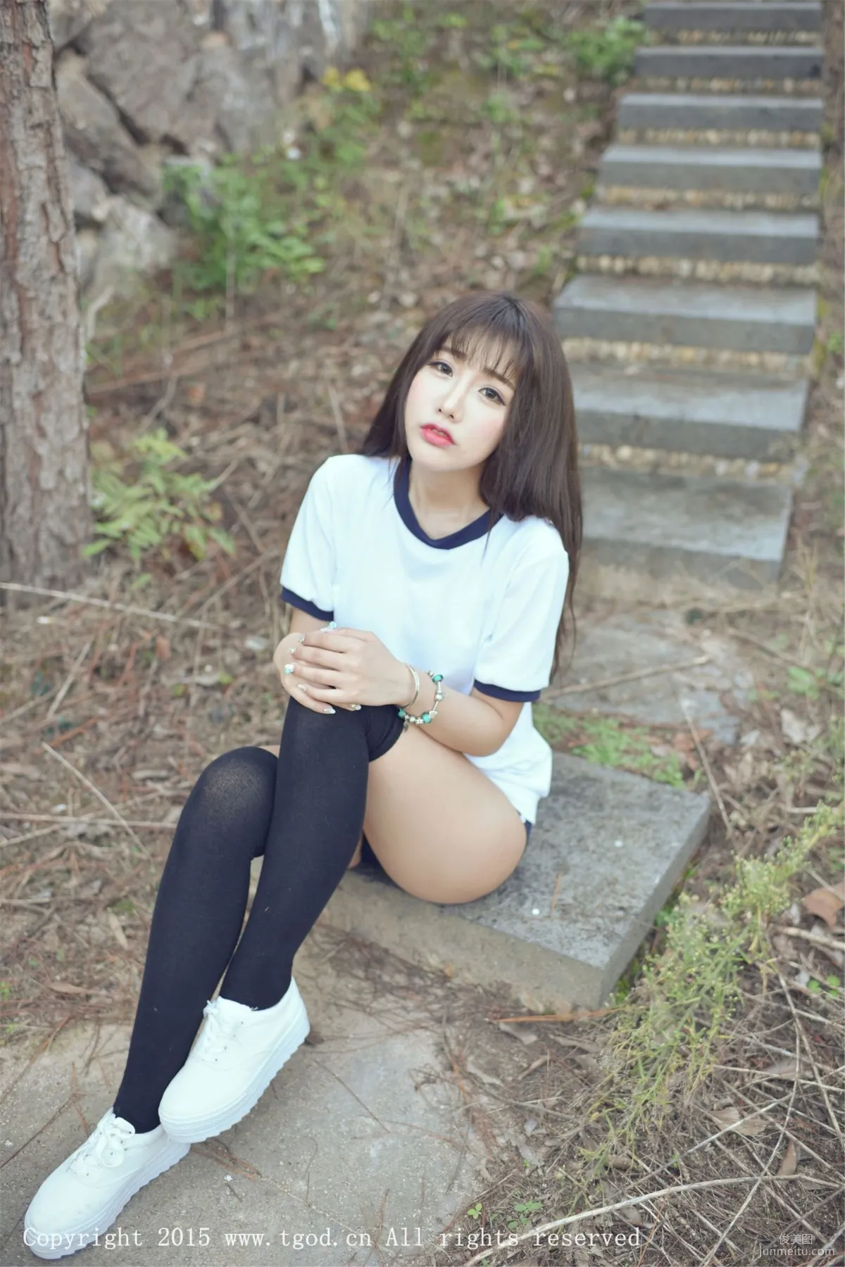 Akiki Zhu Ruomu, Yunman Travel Shoot, Gymnastics Suit and School Swimsuit Series [TGOD] Photo Set photo 31