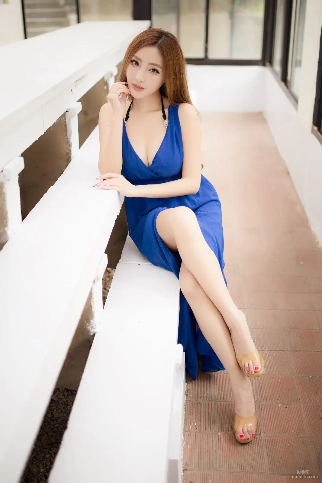 Taiwan Zhao Yun Syuan "Top Grade Blue Long Dress Goddess" Photo Set photo 94