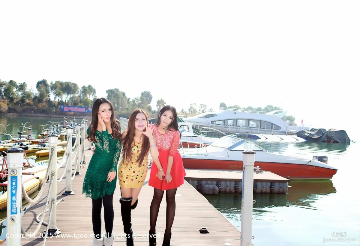 Xia Jing, Lu Siyu, Hu Yanqi, Goddesses Arrive: Jiayu Mountain Lake Hot Spring, Three Goddesses' Exclusive Goddess Pool [TGOD] Photo Set photo 16