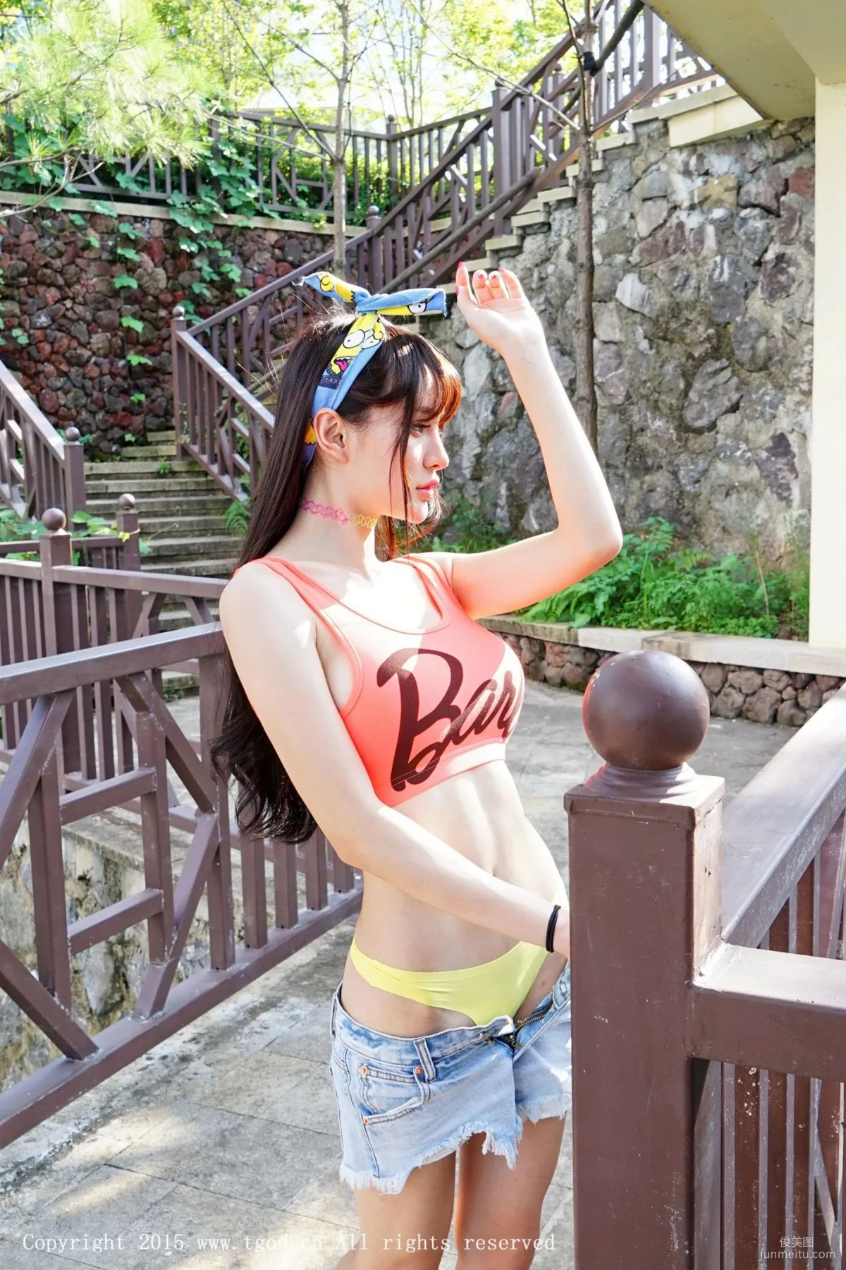 Cheryl Qingshu 'Yunman Travel Shoot' Hot Pants, Lace Series [TGOD] Photo Set photo 9