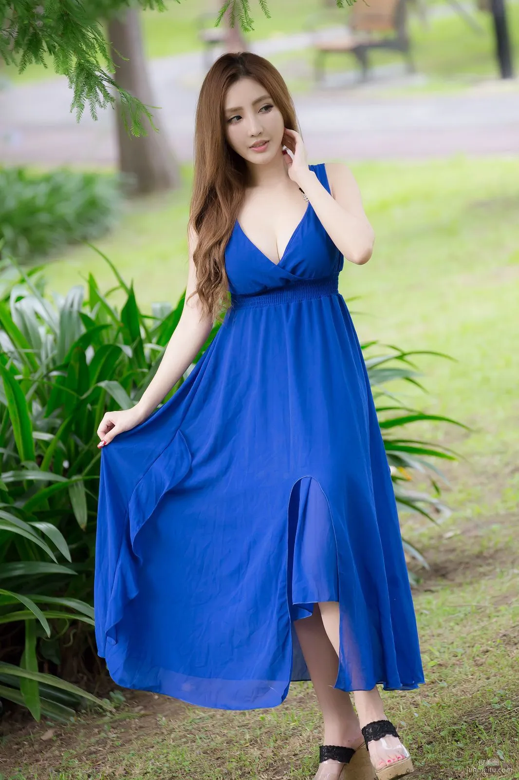 Taiwan Zhao Yun Syuan "Top Grade Blue Long Dress Goddess" Photo Set photo 36