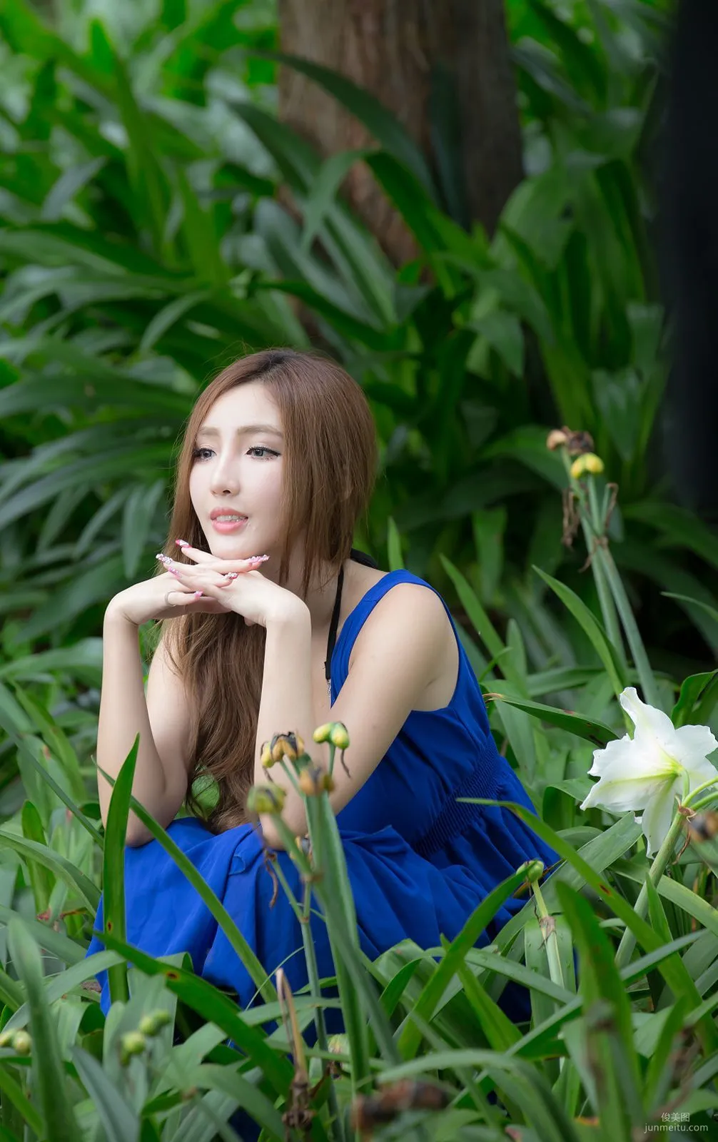 Taiwan Zhao Yun Syuan "Top Grade Blue Long Dress Goddess" Photo Set photo 33