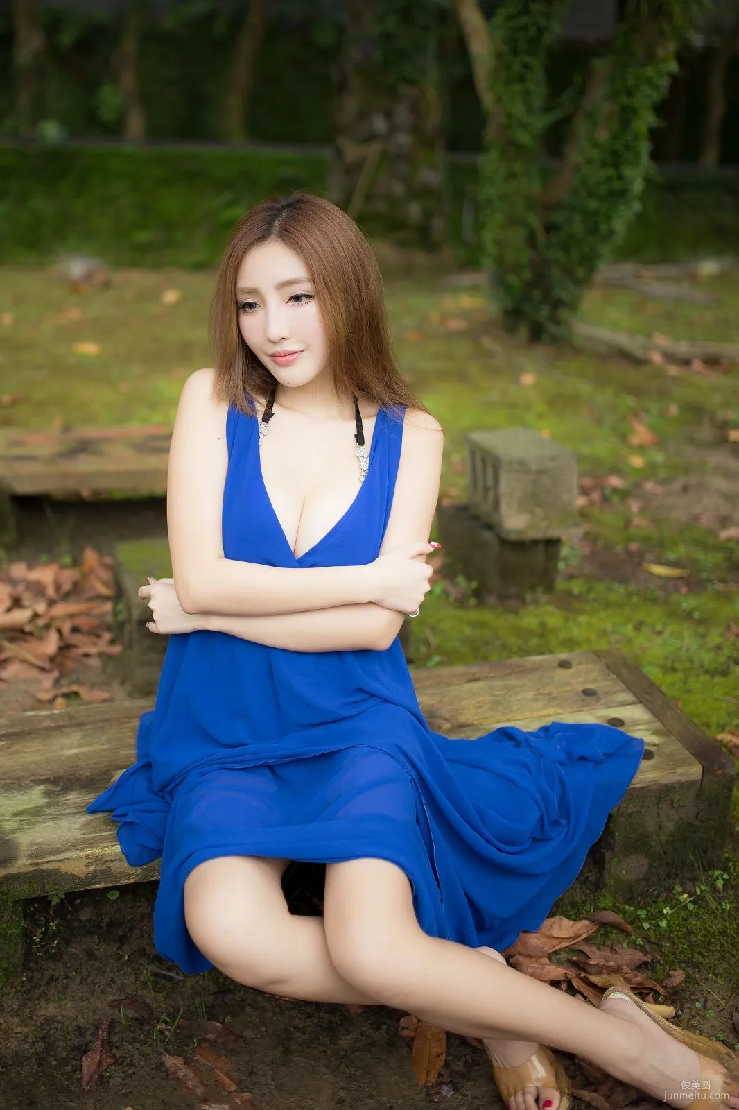 Taiwan Zhao Yun Syuan "Top Grade Blue Long Dress Goddess" Photo Set photo 128