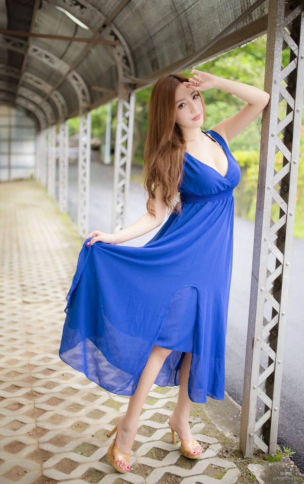 Taiwan Zhao Yun Syuan "Top Grade Blue Long Dress Goddess" Photo Set photo 109