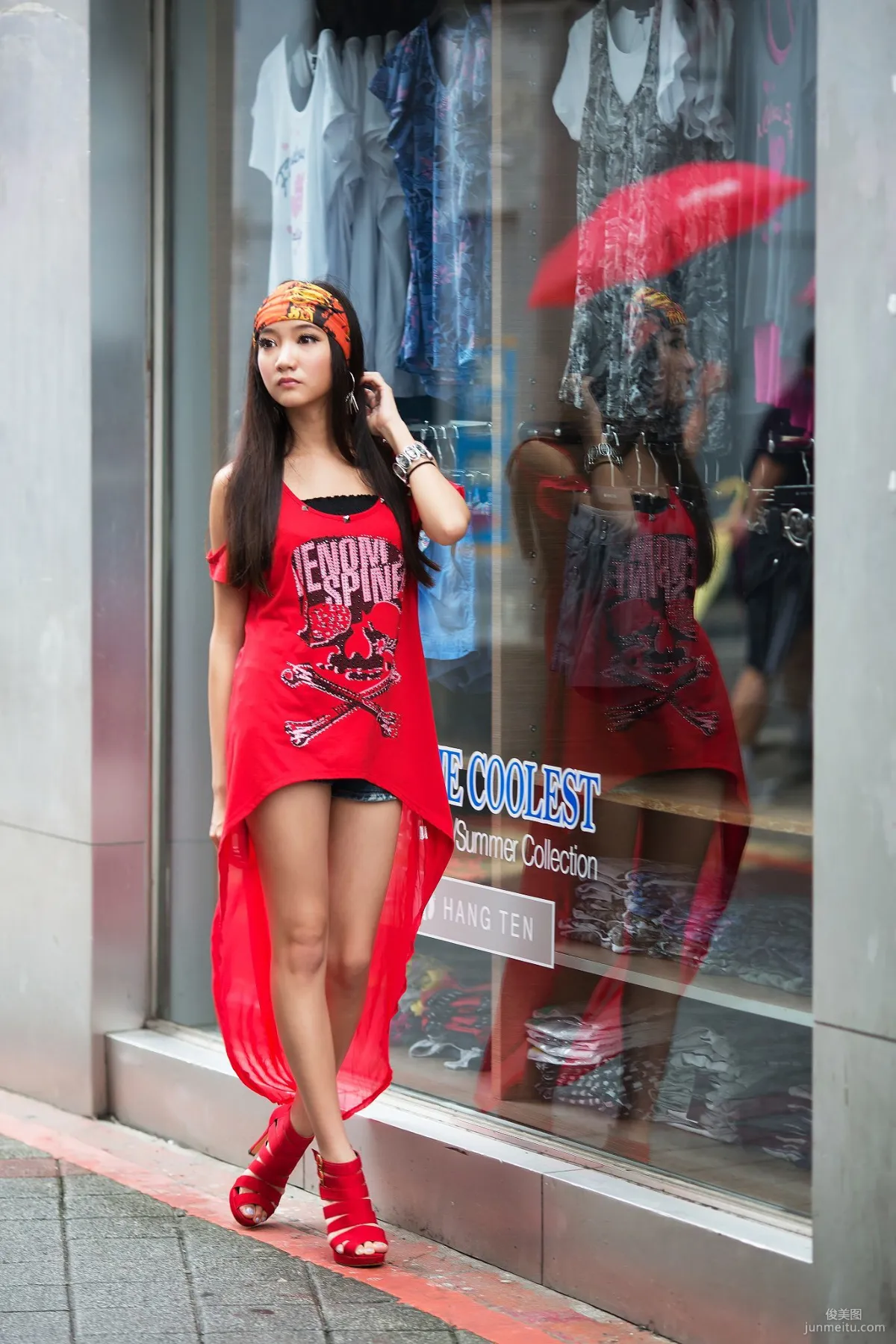 Taiwan Leg Model Tina Chen Siting, American Street, Street Snap Photo Set photo 7