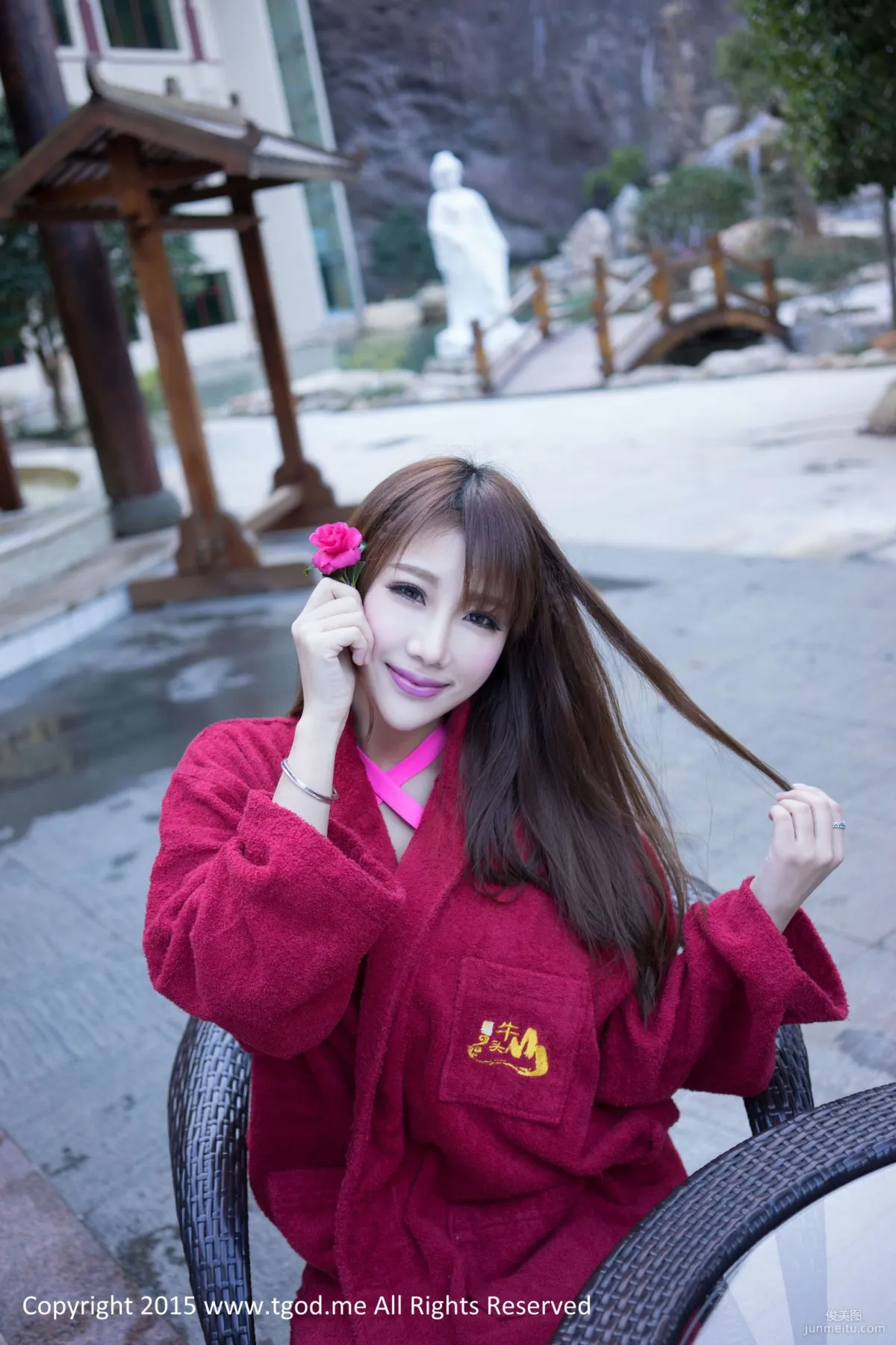 Akiki Zhu Ruomu 《Goddess Arrives》 Wuyi Niutoushan Hot Spring [TGOD] Photo Set photo 41