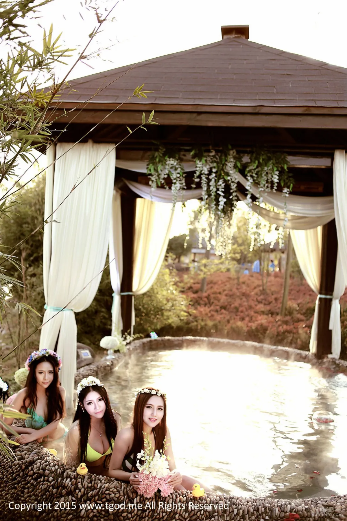 Xia Jing, Lu Siyu, Hu Yanqi, Goddesses Arrive: Jiayu Mountain Lake Hot Spring, Three Goddesses' Exclusive Goddess Pool [TGOD] Photo Set photo 54