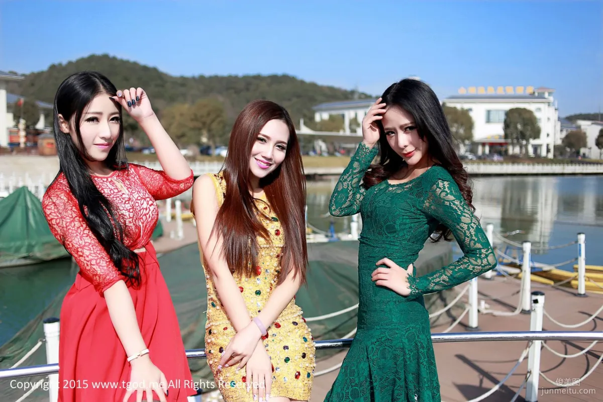 Xia Jing, Lu Siyu, Hu Yanqi, Goddesses Arrive: Jiayu Mountain Lake Hot Spring, Three Goddesses' Exclusive Goddess Pool [TGOD] Photo Set photo 22