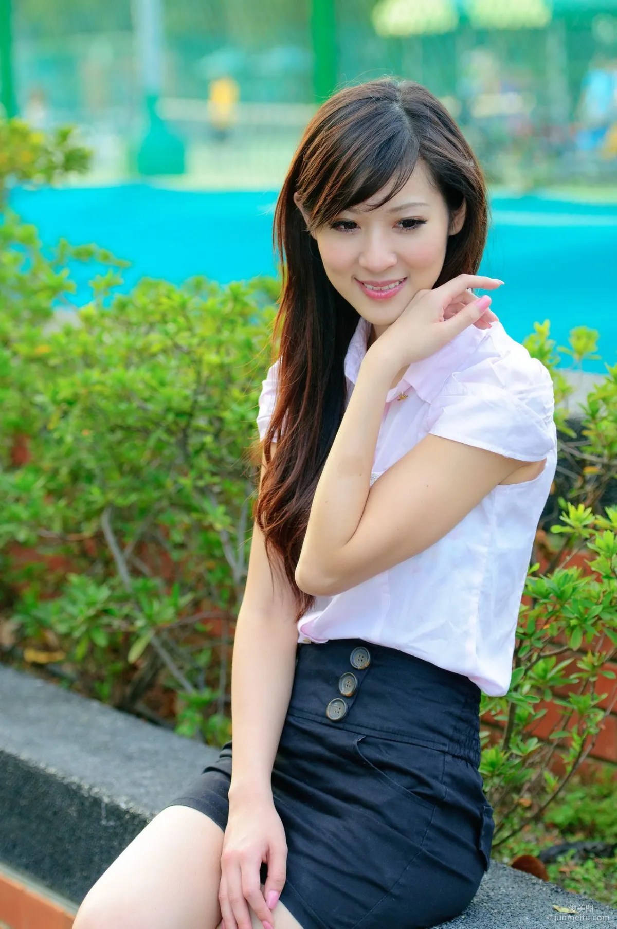 Ginnie Han Gennie / Wei Wei / Chen Weirong Fresh and Beautiful Outdoor Shoot Photo Set photo 11