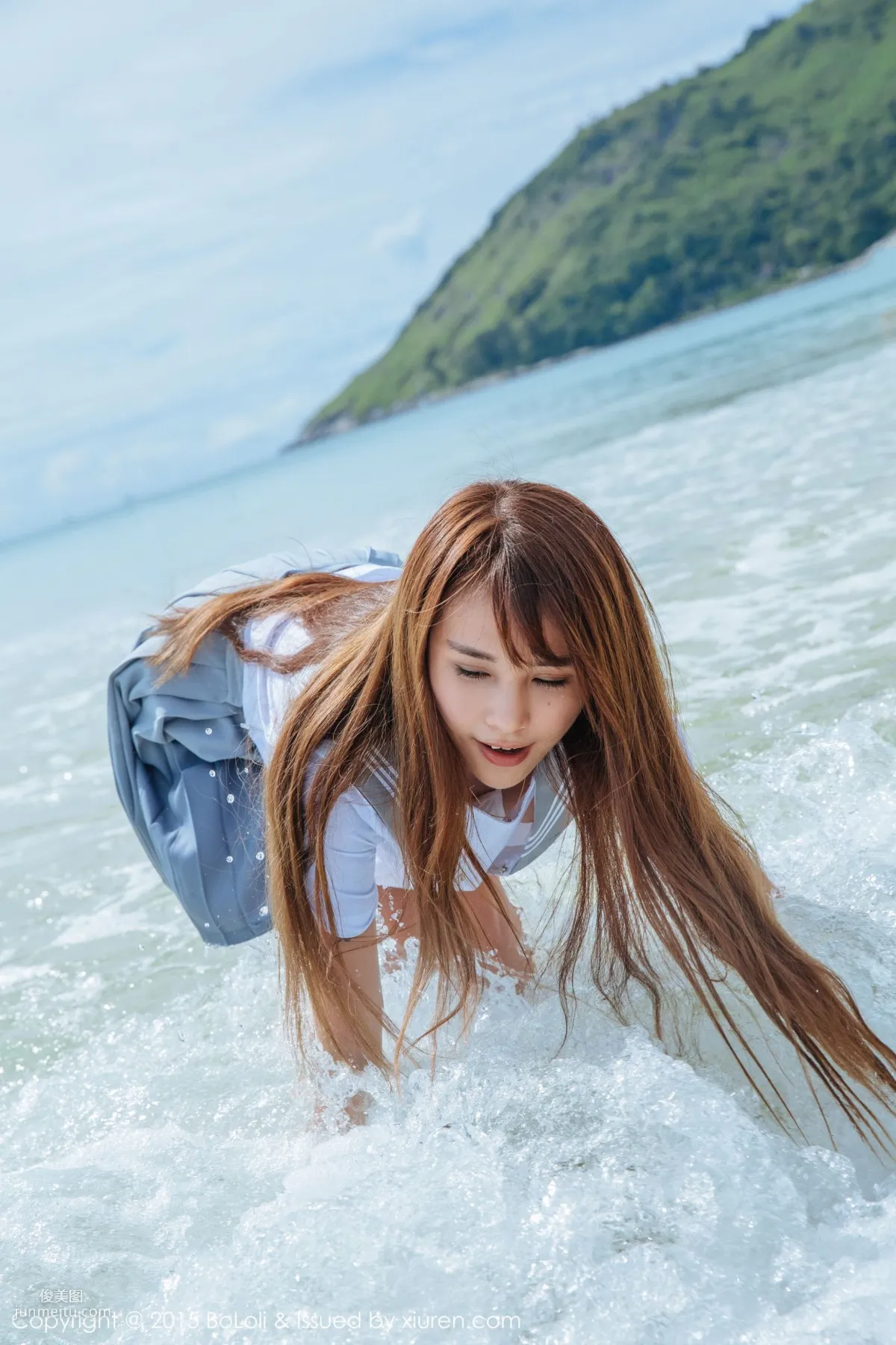 Xia Meijiang, Phuket Travel Shoot, Sexy Chef Plus Seaside Sailor Outfit [Boluoshe] Vol.077 Photo Set photo 23
