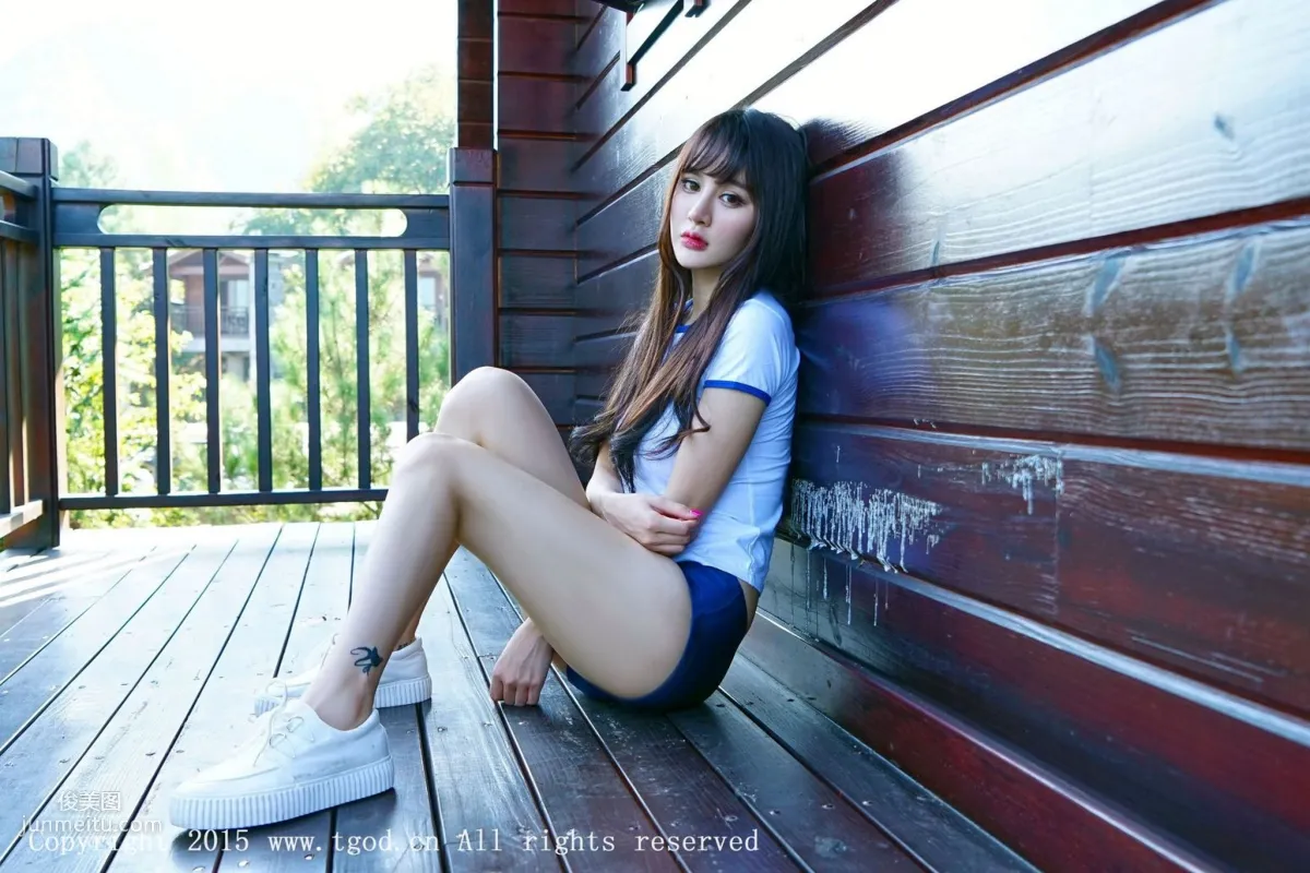 Cheryl Qingshu Yunman Travel Shoot Sportswear Beautiful Girl, Sexy Lace Series [TGOD] Photo Set photo 15
