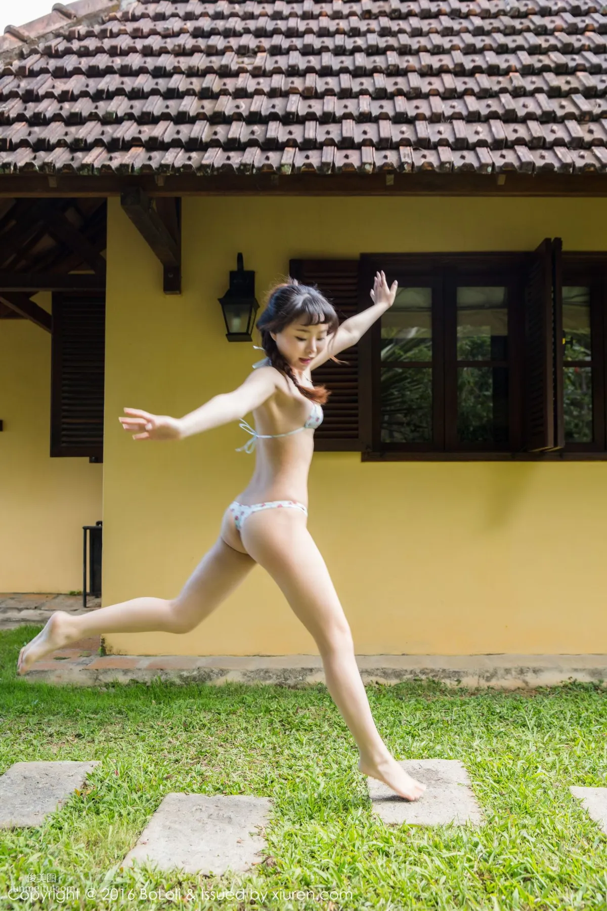 Liu Youqi Sevenbaby "Vietnam Da Lat Travel Shoot" School Swimsuit + Square Swimsuit [Boluoshe] Vol.087 Photo Set photo 39