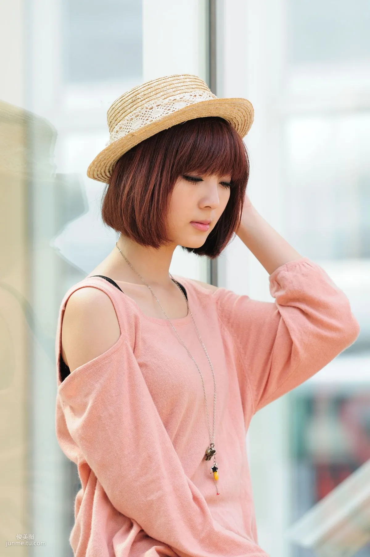 Short-Haired Beauty Xiaozhu patty, 2 Sets of Fresh Street Snap Photo Set photo 9