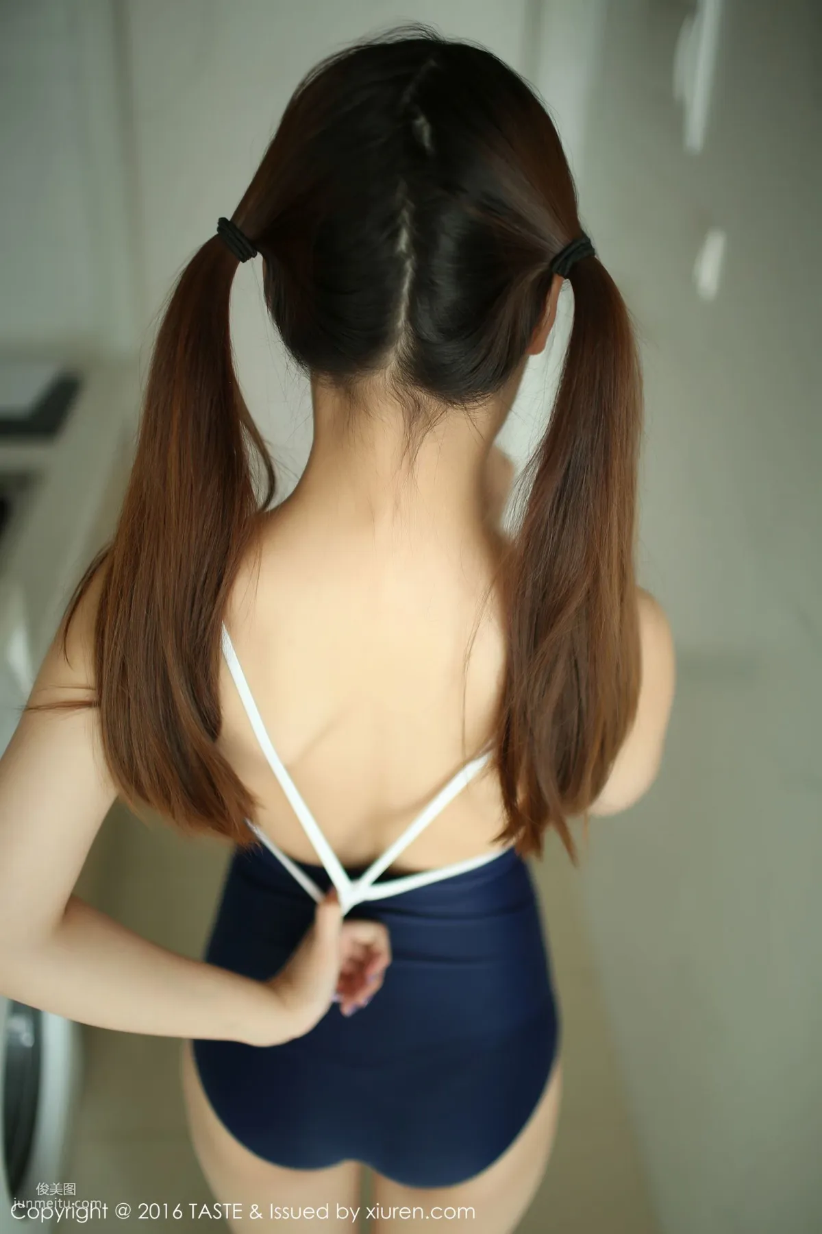 Carol Jiang, Cat-Ear Girl Kitchen Show + School Swimsuit Series [Wanwei Life] Vol.005 Photo Set photo 38