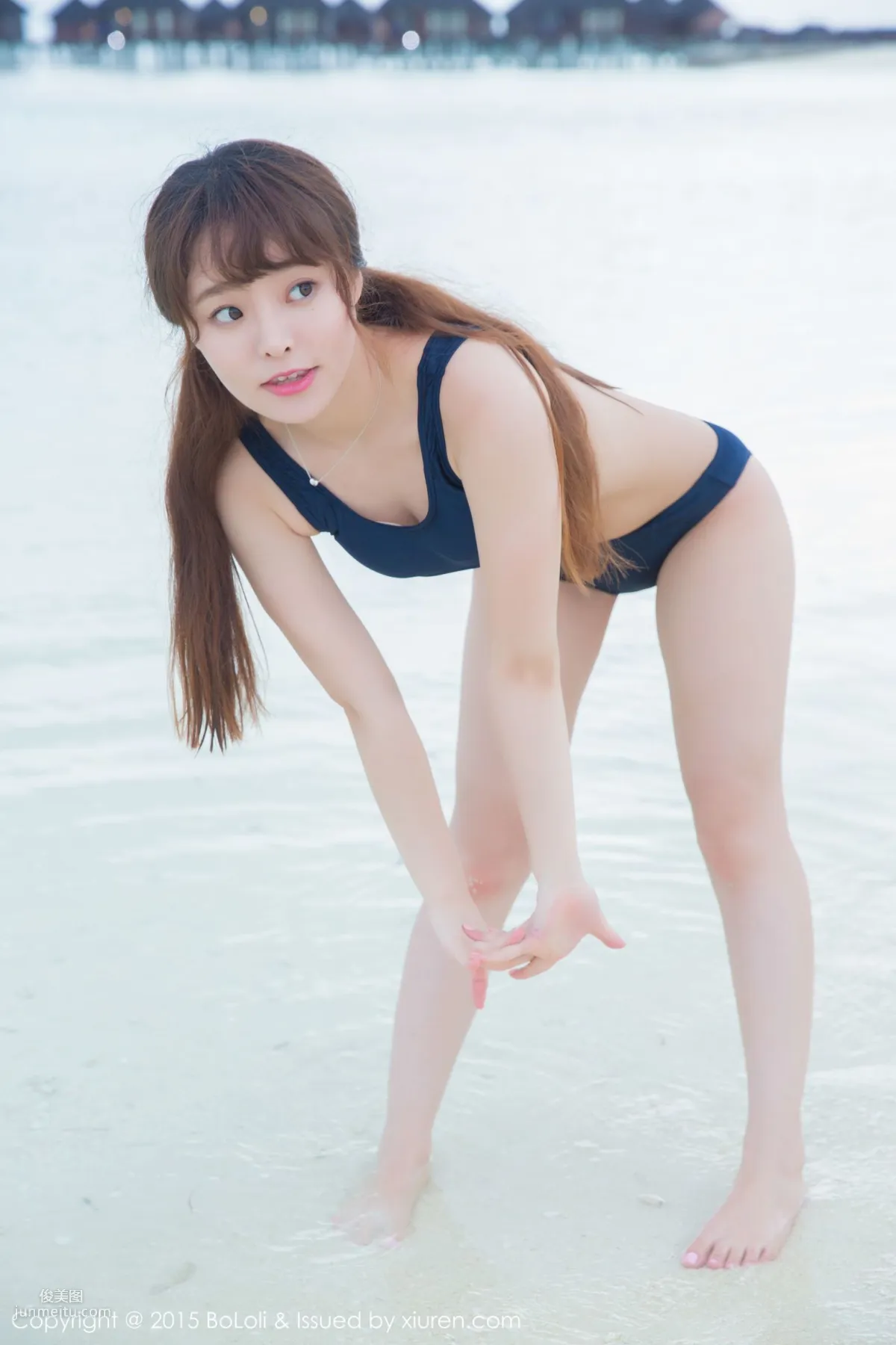 Liu Youqi Sevenbaby, Maldives Travel Shoot, Bikini + School Swimsuit [Boluoshe] Vol.044 Photo Set photo 46