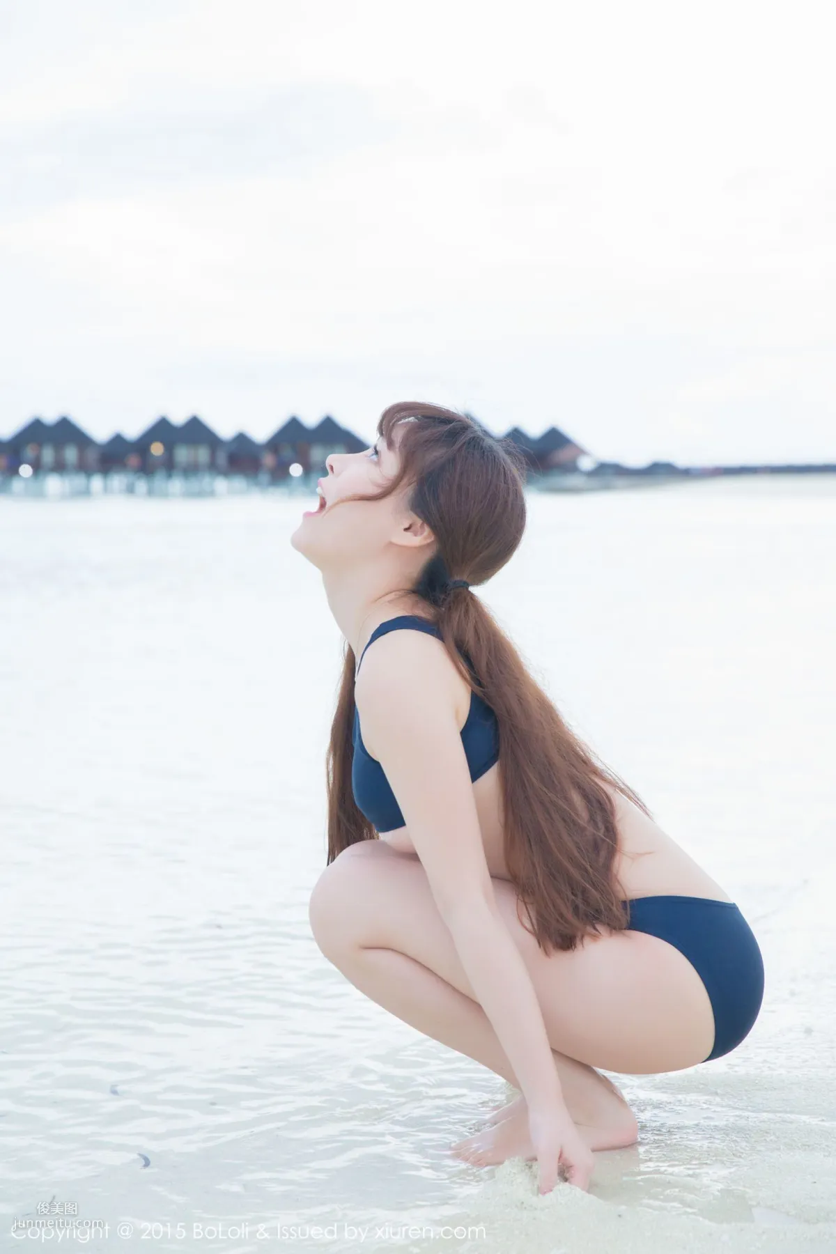 Liu Youqi Sevenbaby, Maldives Travel Shoot, Bikini + School Swimsuit [Boluoshe] Vol.044 Photo Set photo 35