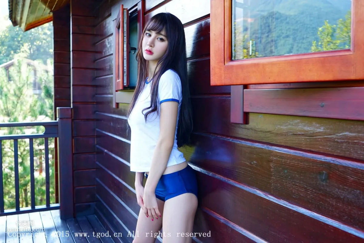 Cheryl Qingshu Yunman Travel Shoot Sportswear Beautiful Girl, Sexy Lace Series [TGOD] Photo Set photo 3