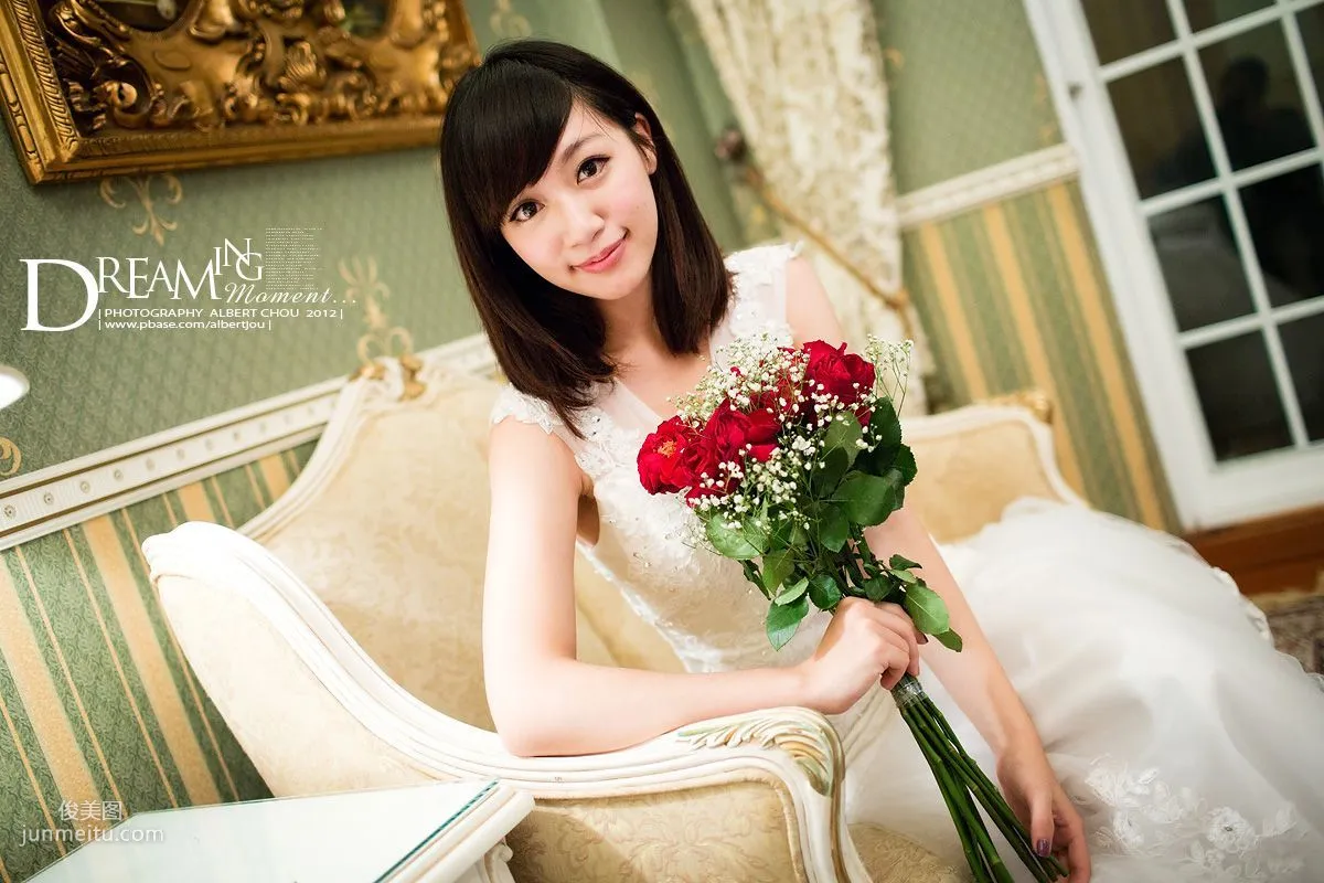 Taiwan Internet Celebrity Winnie Xiaoxue Qingjing Autumn Dream Moment Wedding Dress Chapter Photo Set photo 88