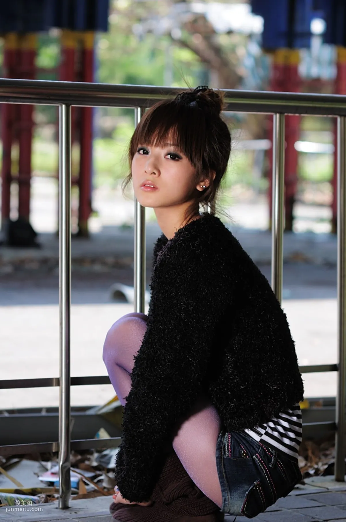 Taiwan Internet Celebrity Guozi MM, Children's Traffic Museum Street Snap Photo Set photo 13