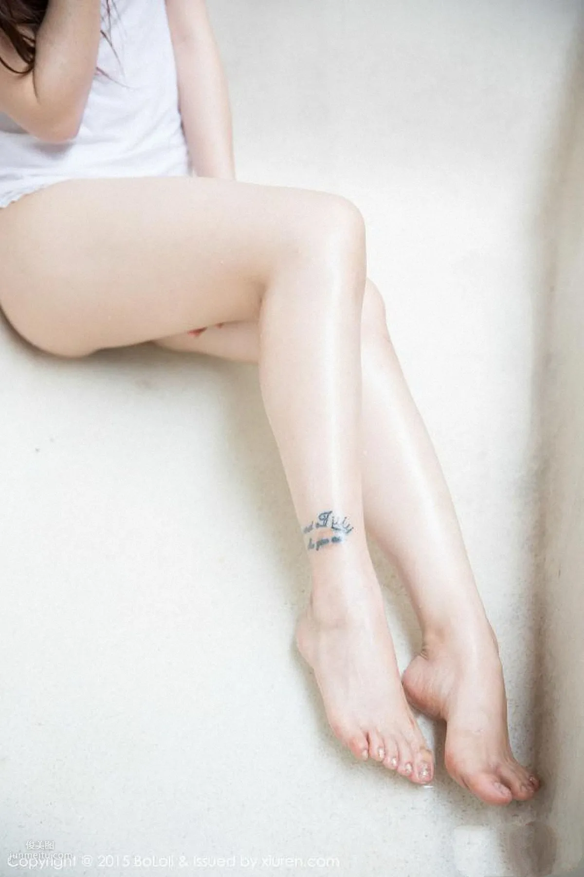 Duo Bi dobby Fresh and Light School Swimsuit + Swimwear [Boluoshe] Vol.022 Photo Set photo 26