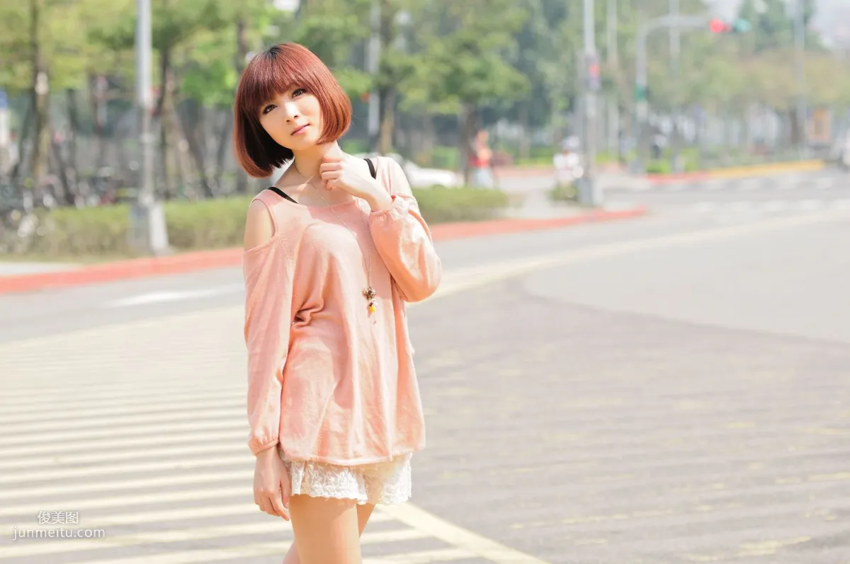 Short-Haired Beauty Xiaozhu patty, 2 Sets of Fresh Street Snap Photo Set photo 17