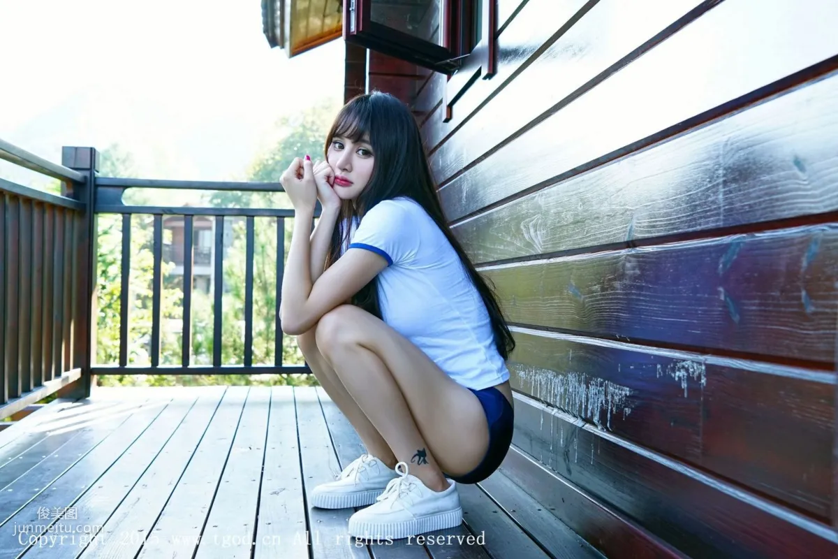 Cheryl Qingshu Yunman Travel Shoot Sportswear Beautiful Girl, Sexy Lace Series [TGOD] Photo Set photo 14
