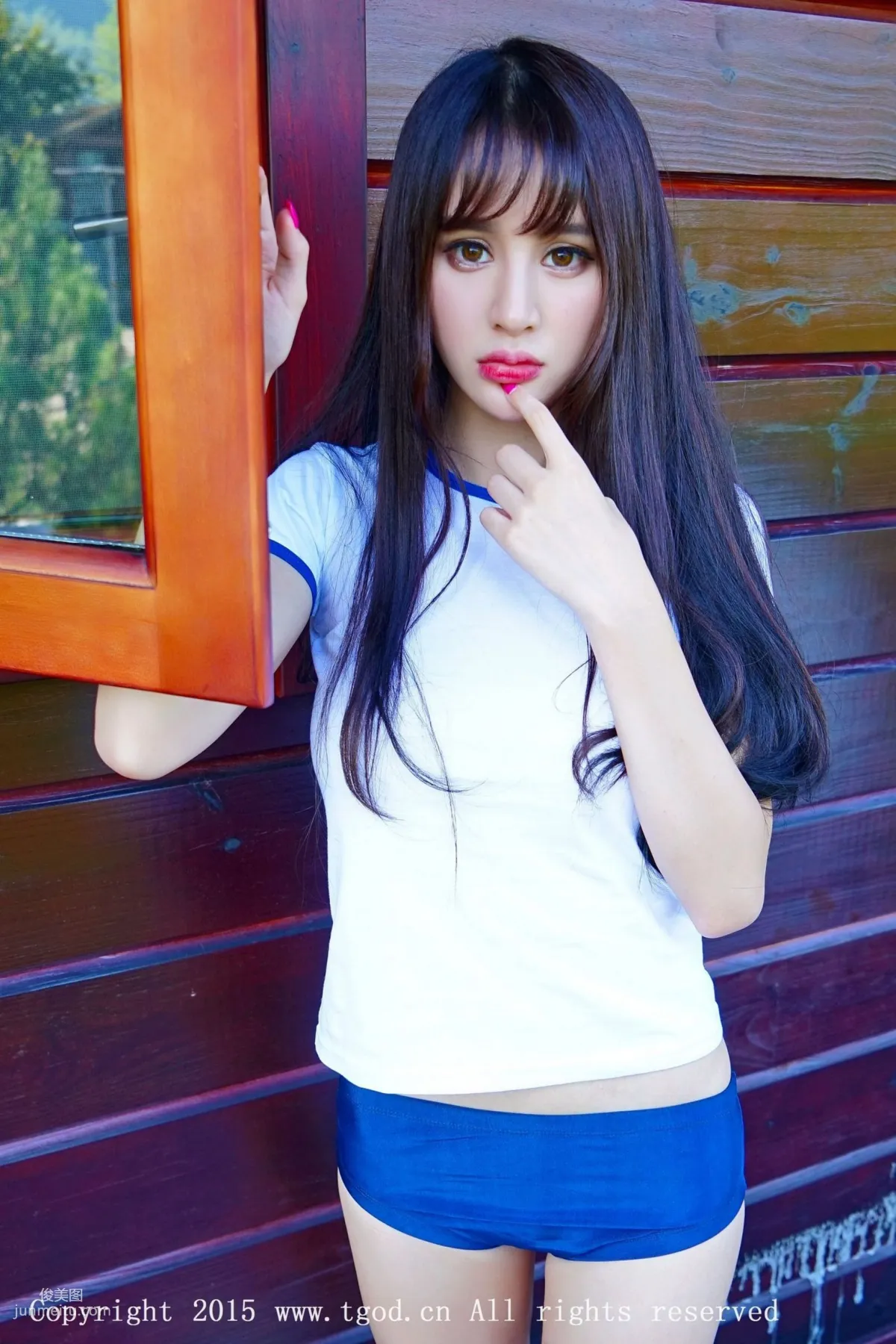 Cheryl Qingshu Yunman Travel Shoot Sportswear Beautiful Girl, Sexy Lace Series [TGOD] Photo Set photo 7