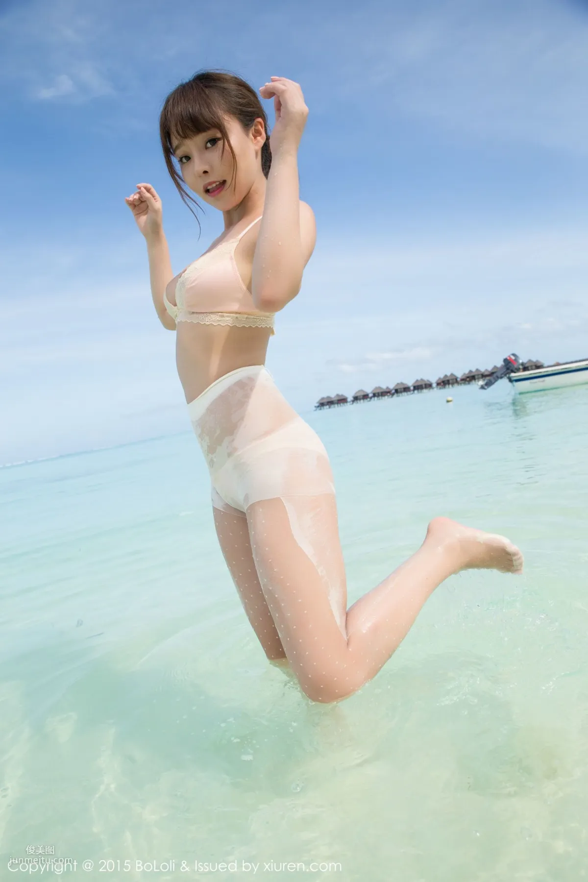 Liu Youqi Sevenbaby, Maldives Travel Shoot, Seaside Wet Body Edition [Boluoshe] Vol.049 Photo Set photo 2