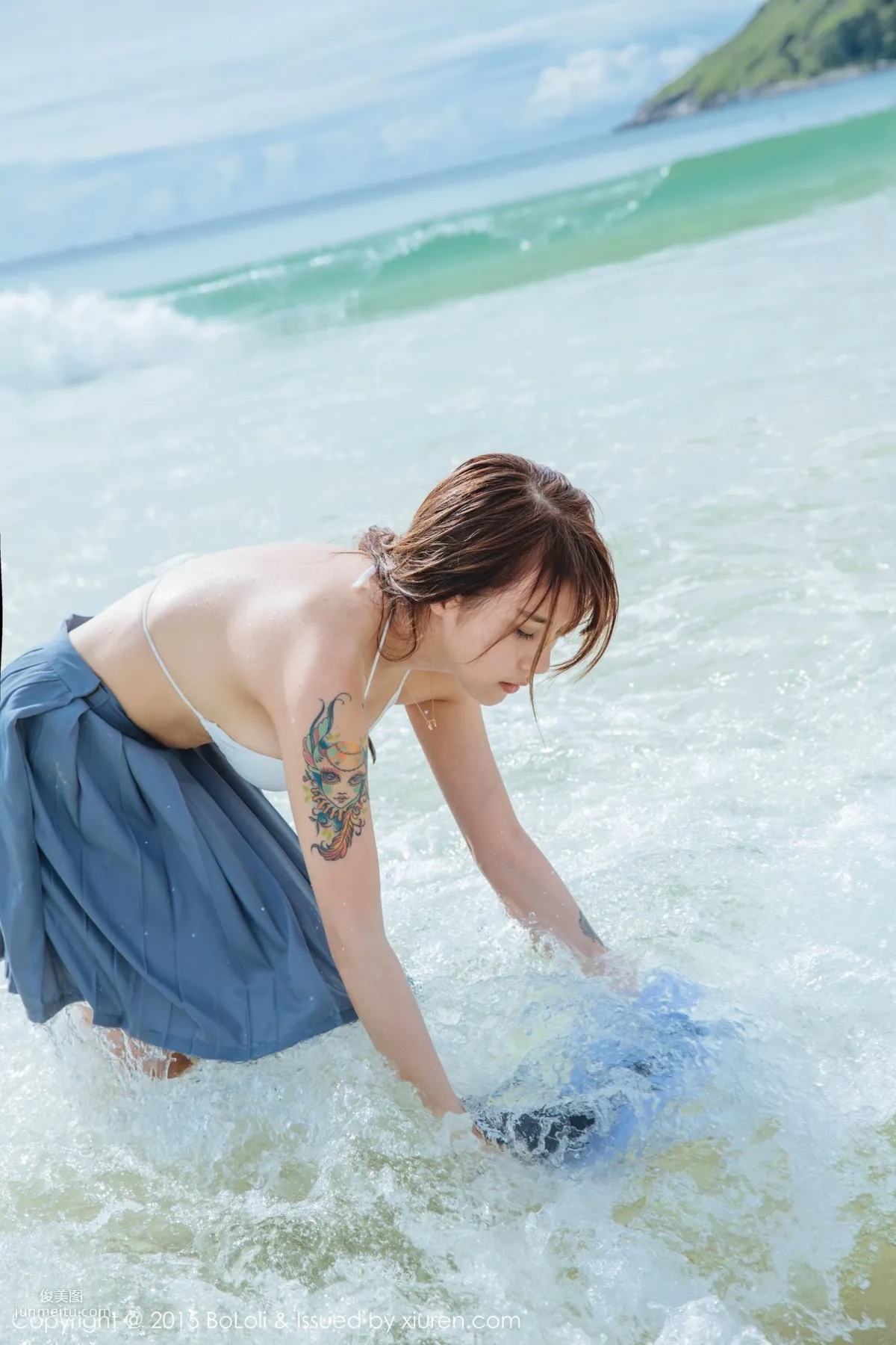 Xia Meijiang, Phuket Travel Shoot, Sexy Chef Plus Seaside Sailor Outfit [Boluoshe] Vol.077 Photo Set photo 39