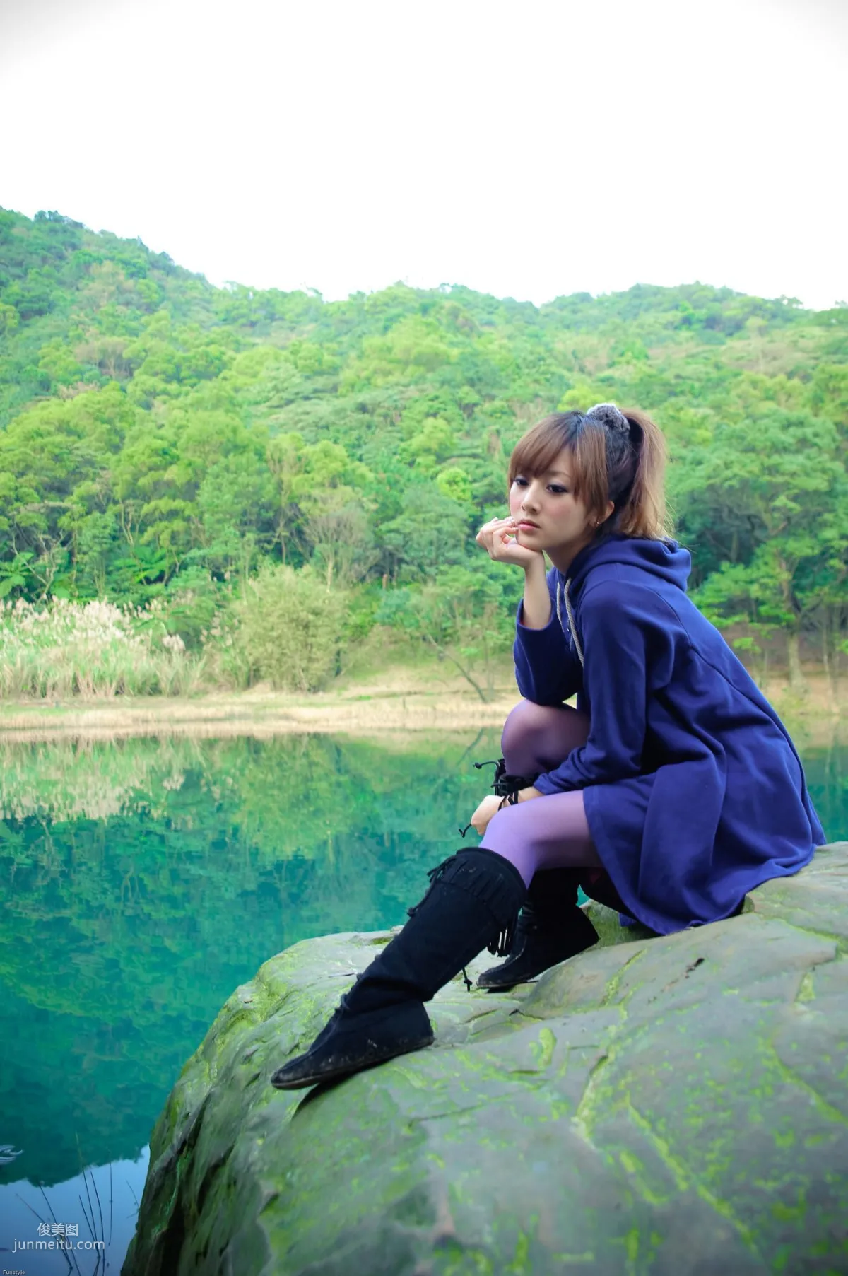 Taiwan Goddess Guozi MM Xinshan Menghu Outdoor Shoot Photo Set photo 38